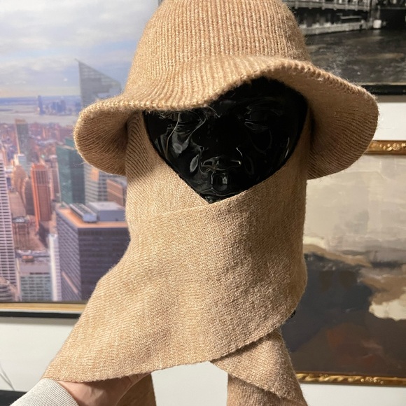 Vintage Hansen Knit Hat Scarf Combo, 60s/70s Mod, Made in USA - Picture 3 of 8